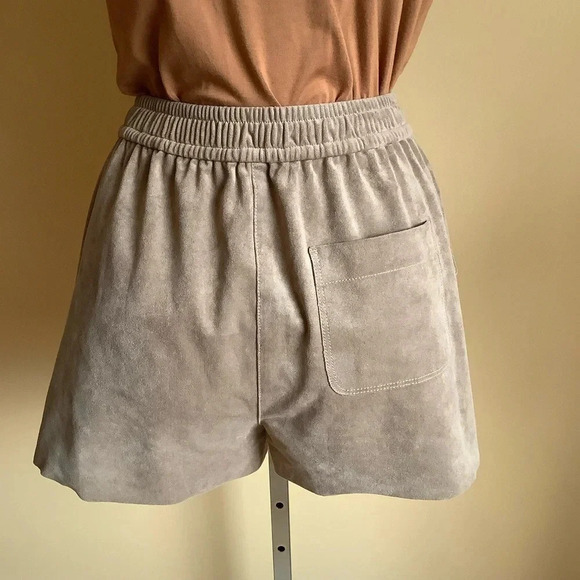 WILFRED FREE Tan Faux Suede Bloomer Shorts Size S - Picture 6 of 11